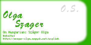 olga szager business card